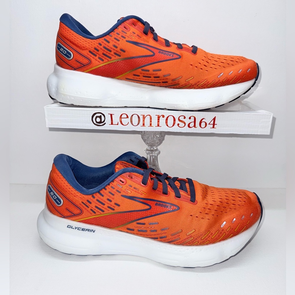 Brooks Blue and Orange Athletic Shoes for Active Performance